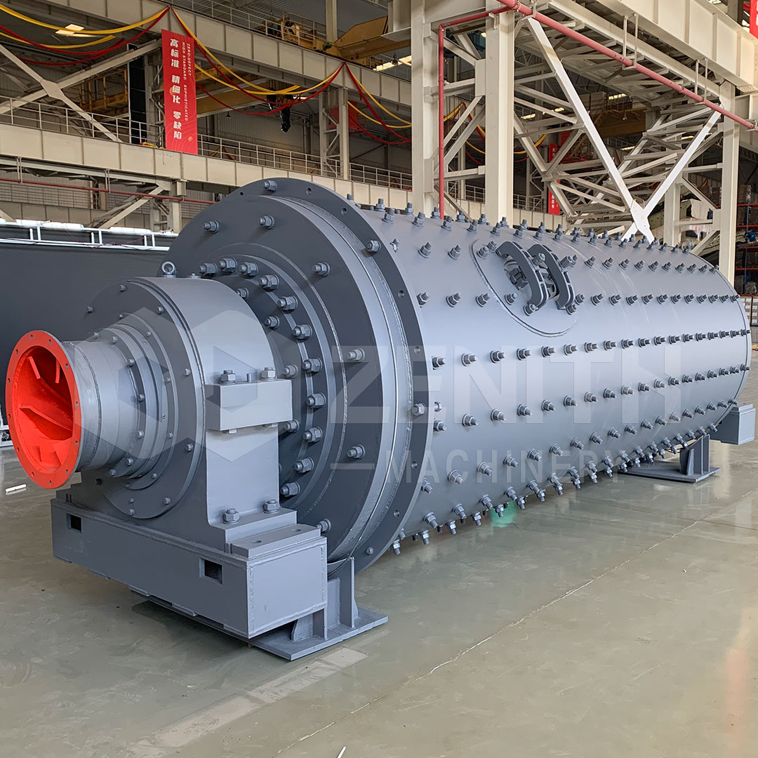 Large ball mill installation in mining facility