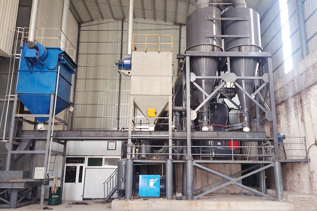 Zenith grinding plant for pigment production with control panel and piping
