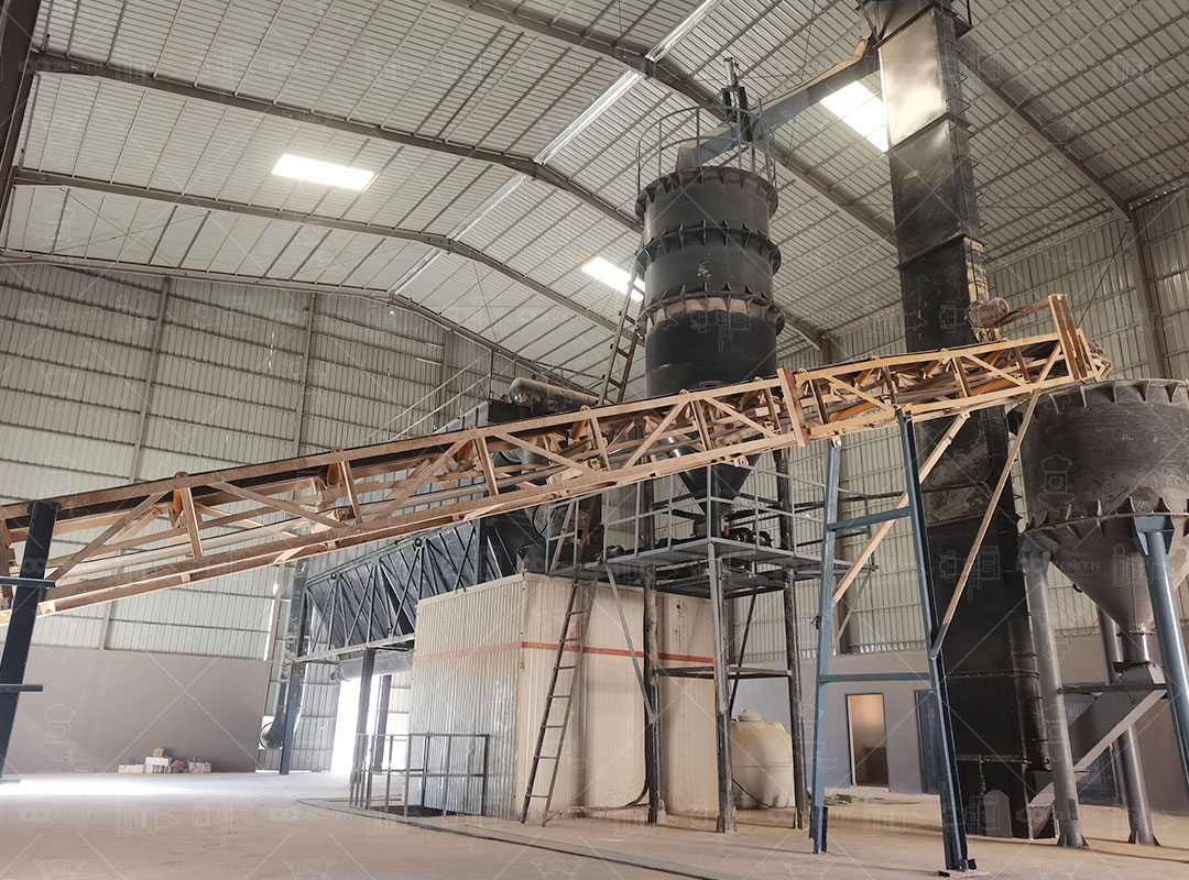 XZM Ultrafine Grinding Mill in operation producing fine diabase powder