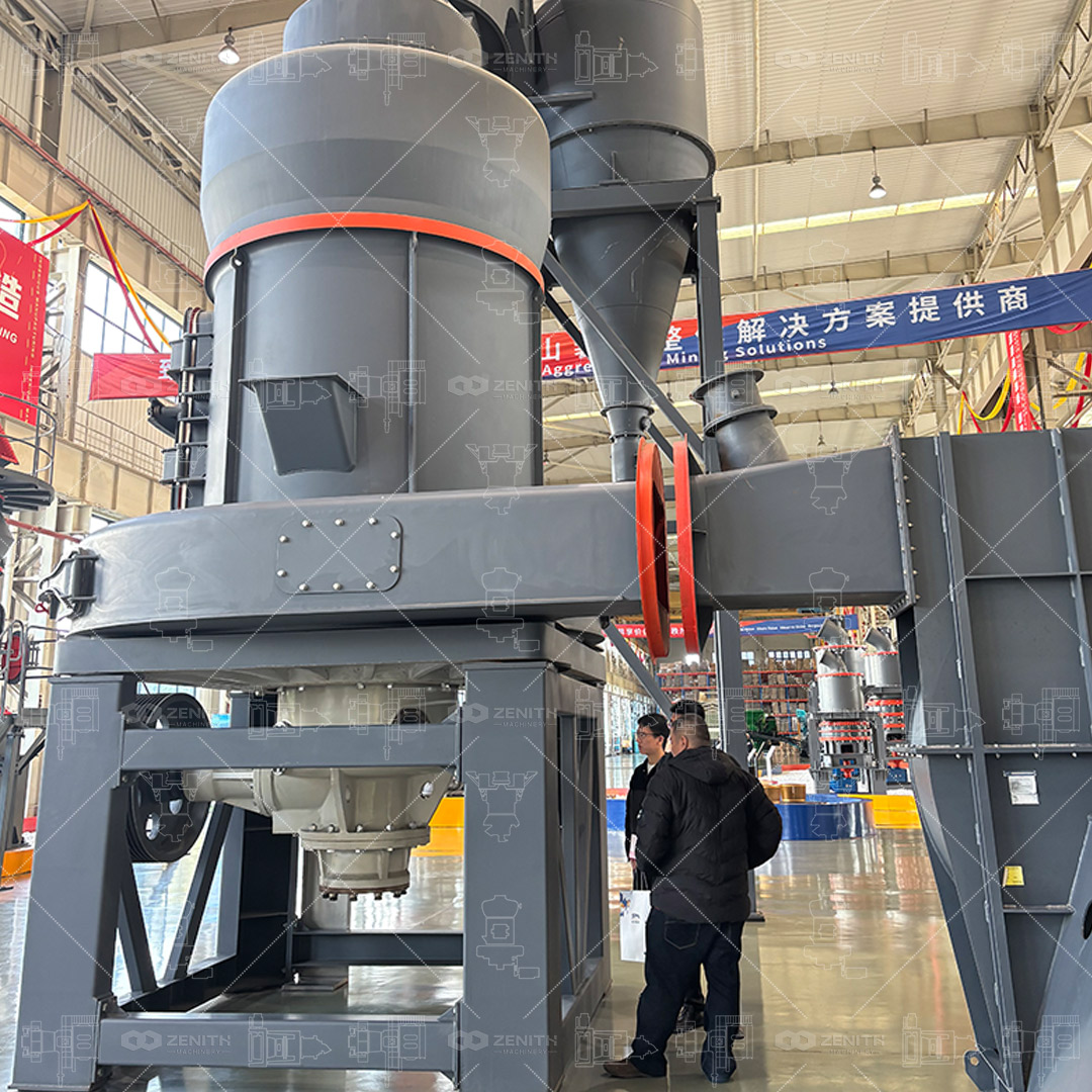 Close-up view of fine, white South African dolomite powder produced to 250 mesh specification.