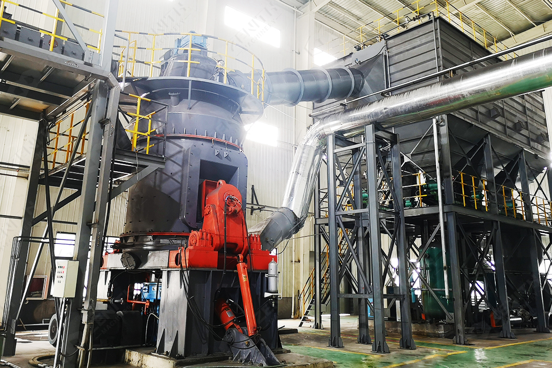 Technical diagram illustrating the internal working principle of a Zenith LUM Ultrafine Vertical Mill