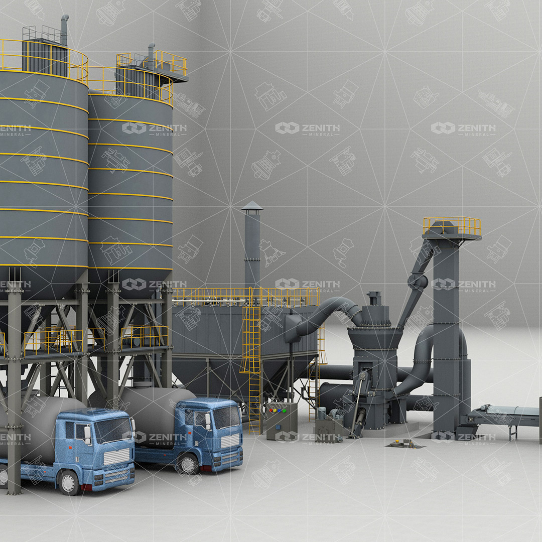 Diagram showing working principle of vertical roller mill for coal grinding