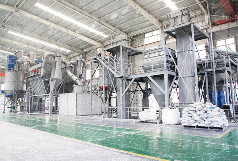 Close-up view of the classifier system in an XZM Ultrafine Grinding Mill