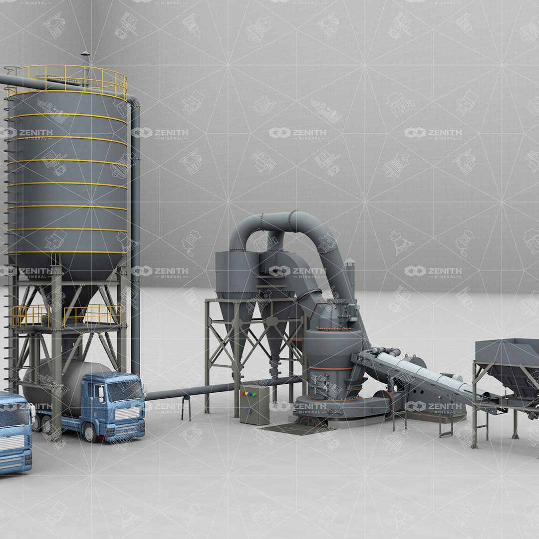 A complete MTW European Trapezium Mill grinding plant installation in an industrial setting.