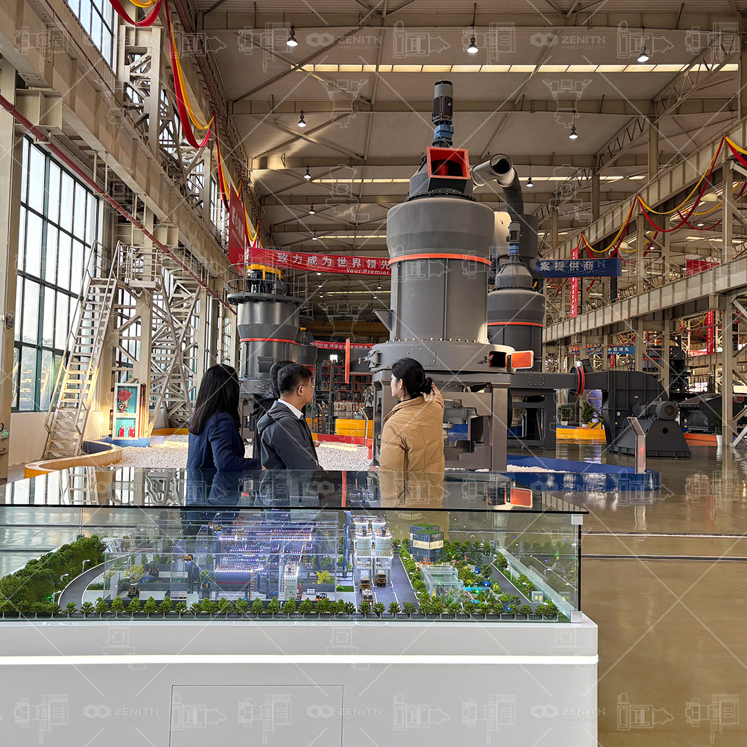ZENITH manufacturing facility with quicklime grinding mills