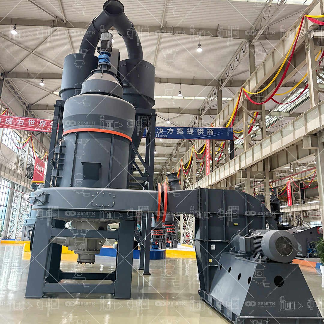 ZENITH ultra-fine grinding mill installation site for calcium carbonate processing