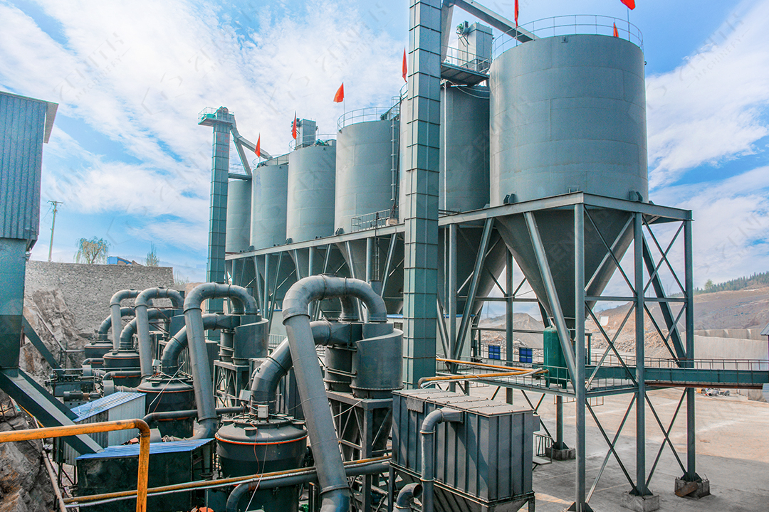 ZENITH limestone grinding system with Raymond mill