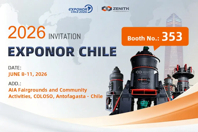 Official invitation for EXPONOR CHILE 2026, ZENITH booth 353