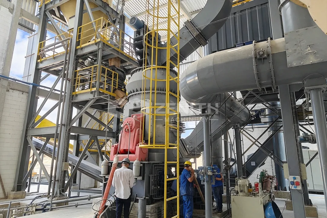 ZENITH engineers and the customer's team during commissioning of the LM130N vertical mill