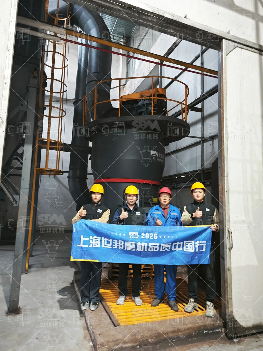Cyclone collectors and ducting of the rare earth grinding circuit checked during the service visit