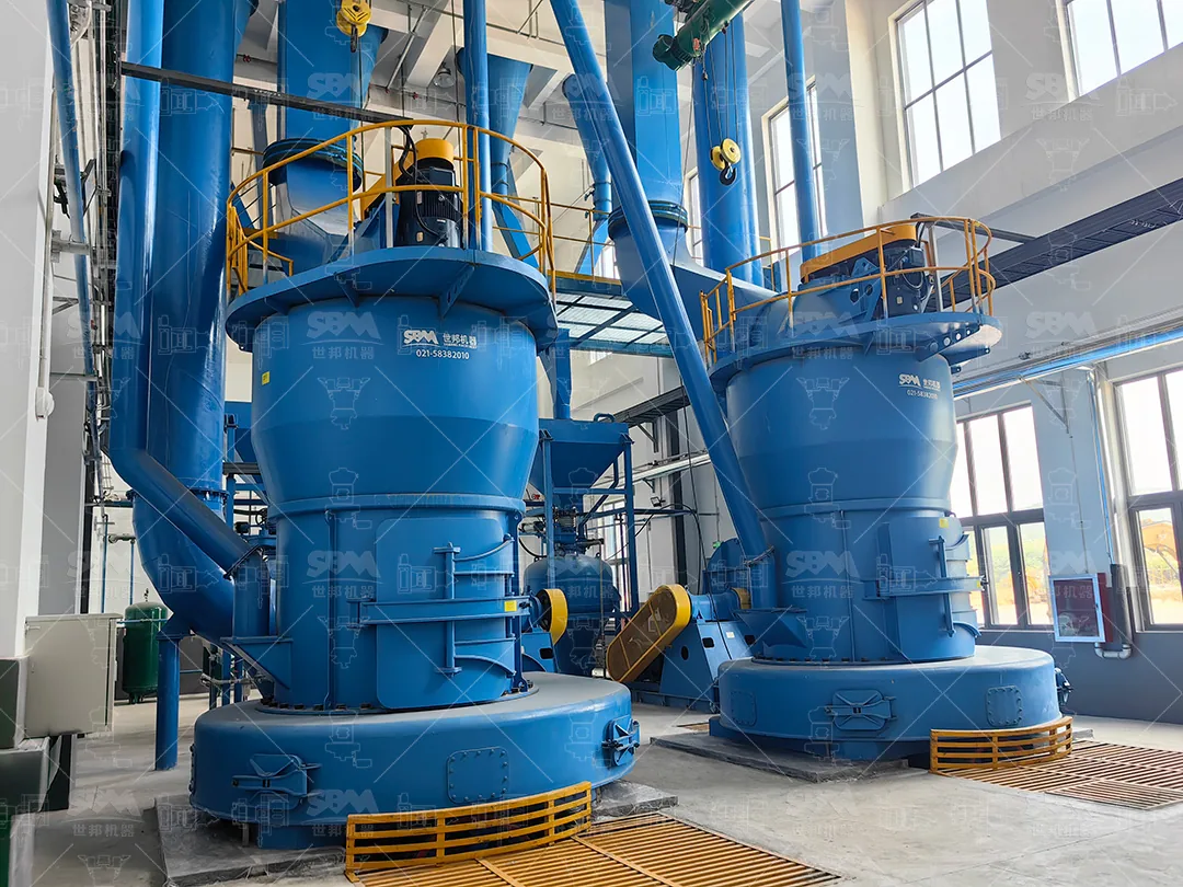 Two of the four MTW178G mills running after commissioning at the Jinan calcined coke plant