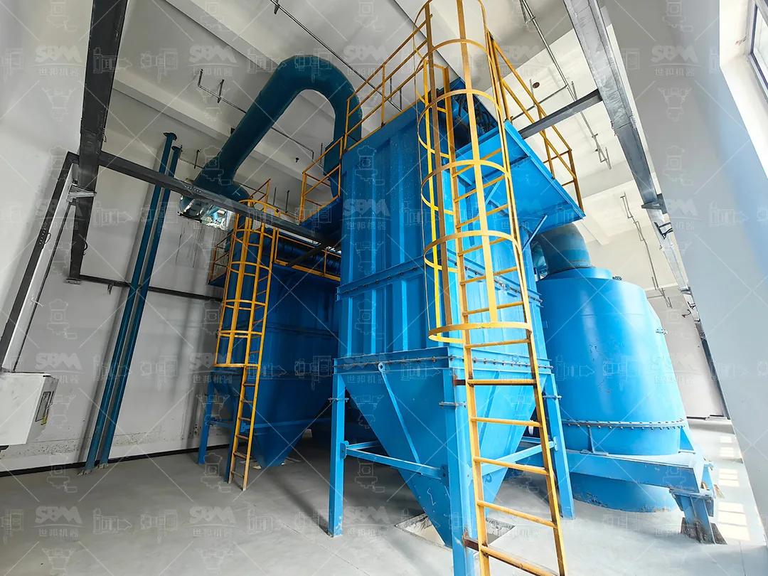 Pulse-jet bag filter and cyclone of the calcined petroleum coke grinding line